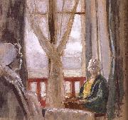 Edouard Vuillard Mrs. Black s window and lulu oil painting reproduction